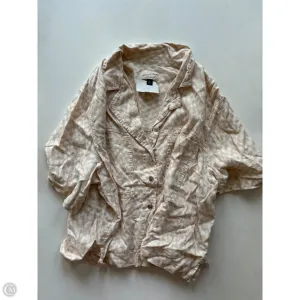 Blouse Short Sleeve By Universal Thread In Tan, Size: Xxl