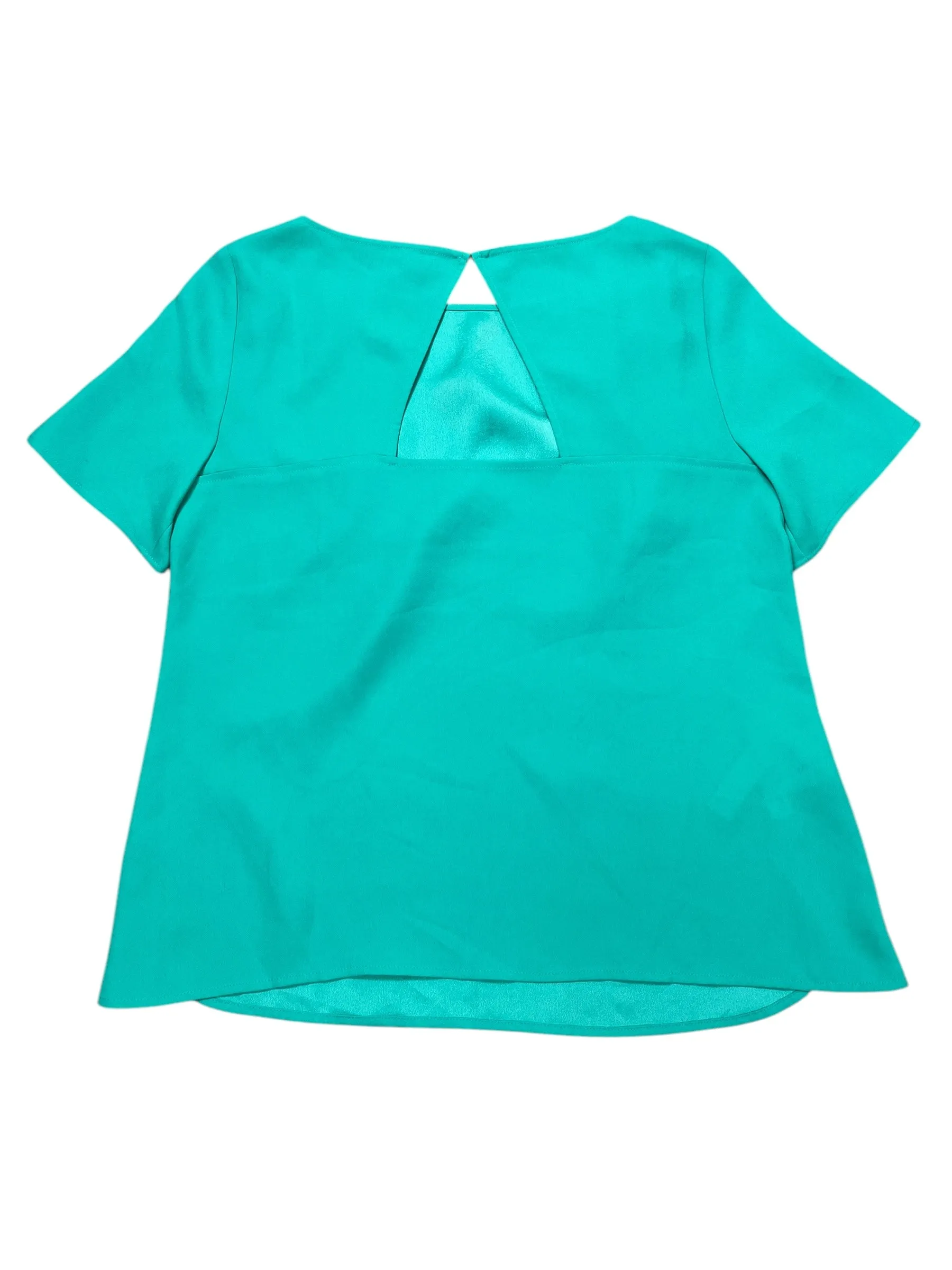 Blouse Ss By Ann Taylor In Teal, Size:M