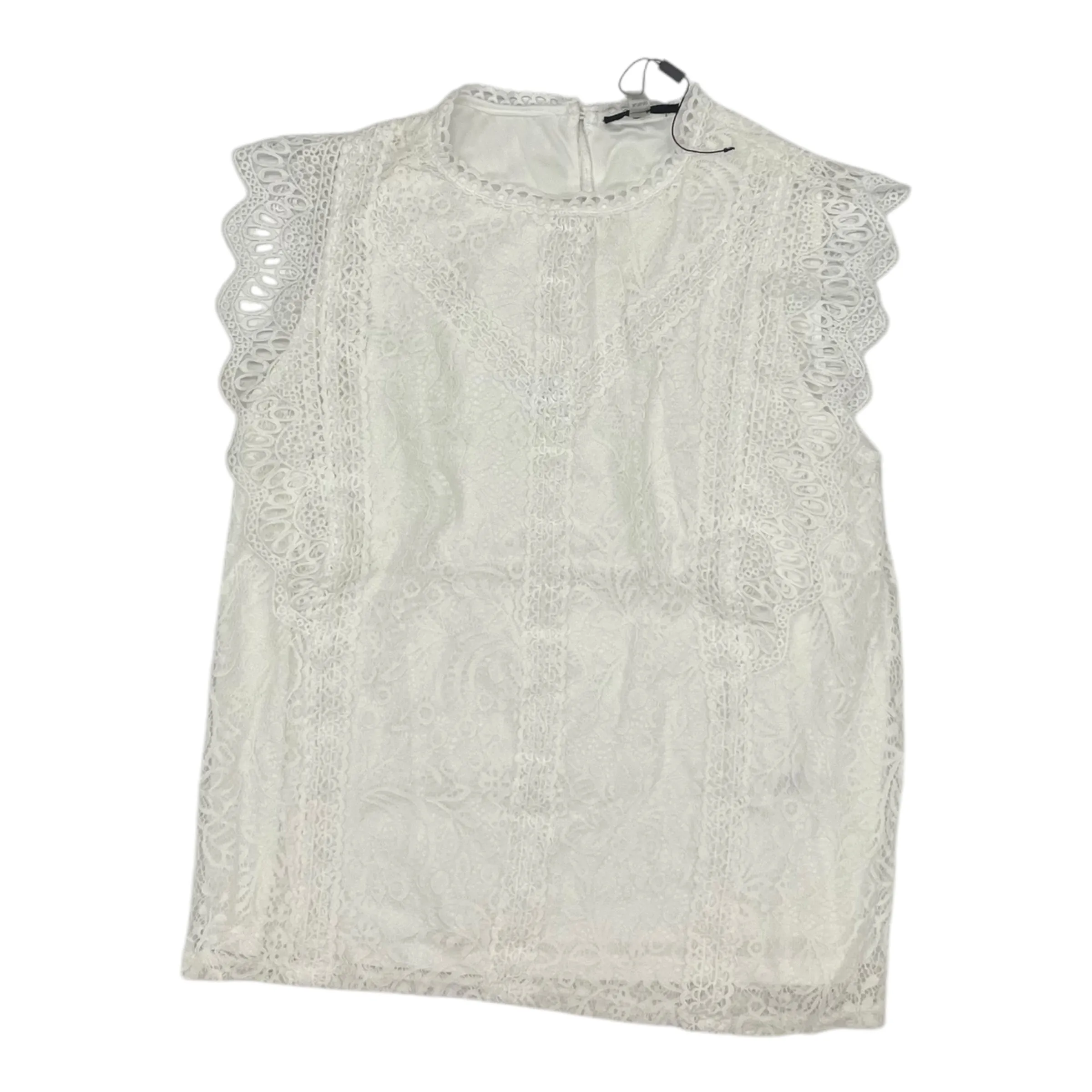 Blouse Ss By Cable And Gauge In White, Size:Xl