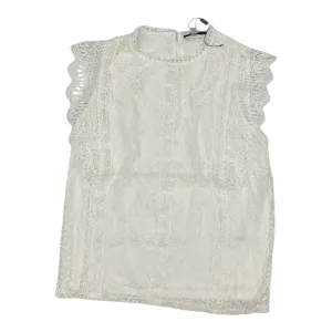 Blouse Ss By Cable And Gauge In White, Size:Xl
