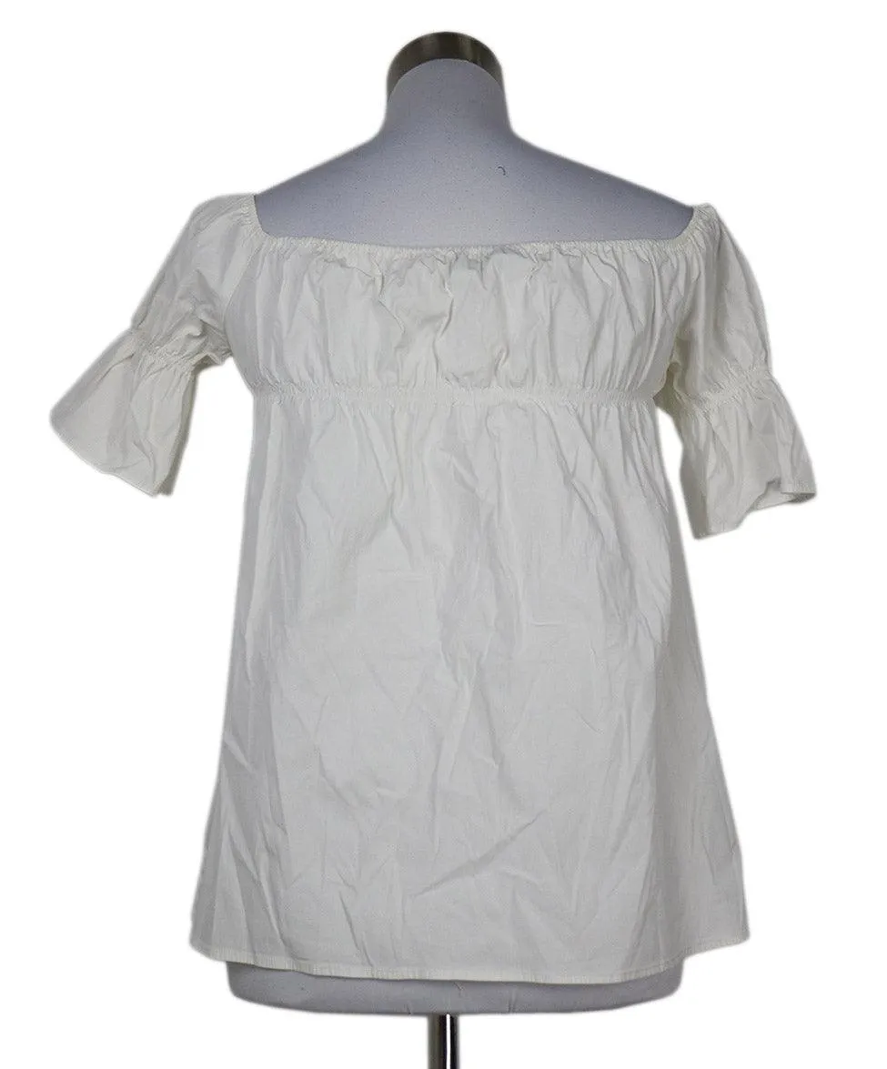 Blumarine White Cotton Top sz 0