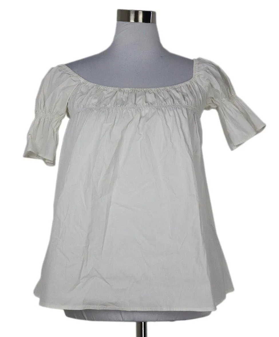 Blumarine White Cotton Top sz 0
