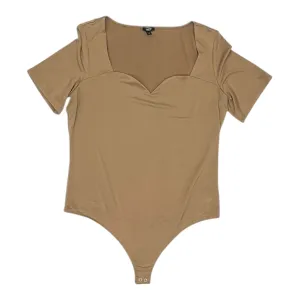 Bodysuit By Express In Tan, Size:Xl