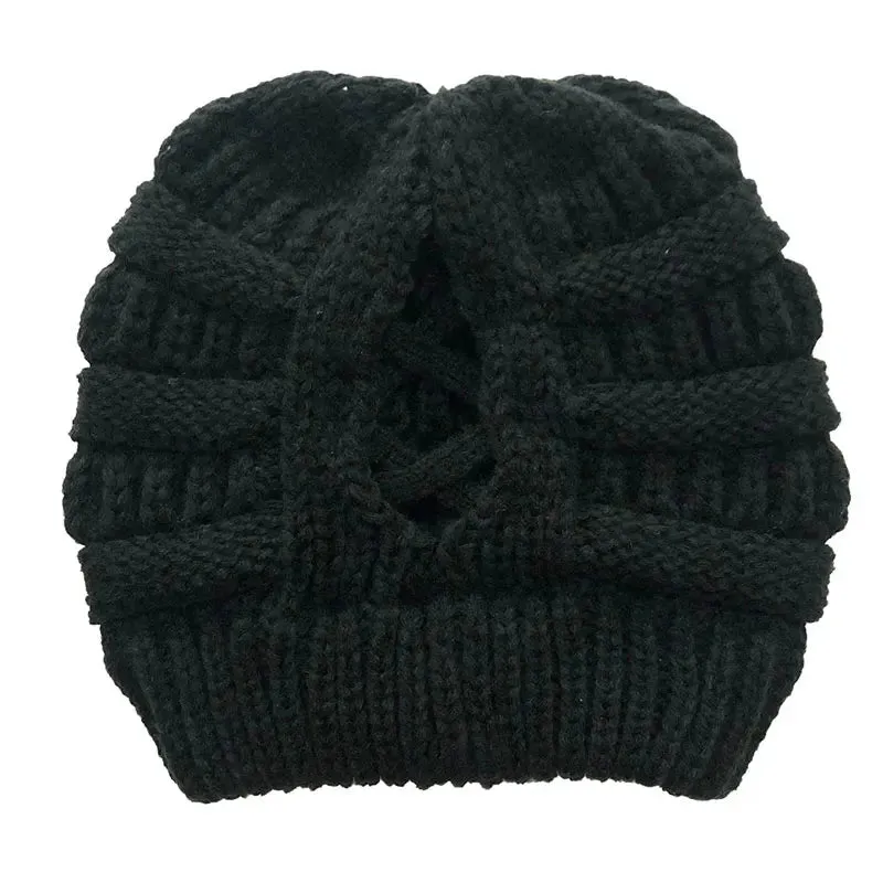 Bonnet Femme Hiver avec Ouverture pour Queue de Cheval - Pony