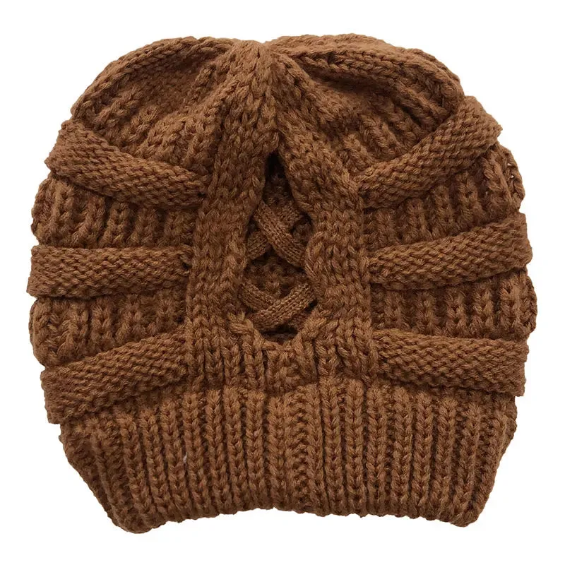Bonnet Femme Hiver avec Ouverture pour Queue de Cheval - Pony