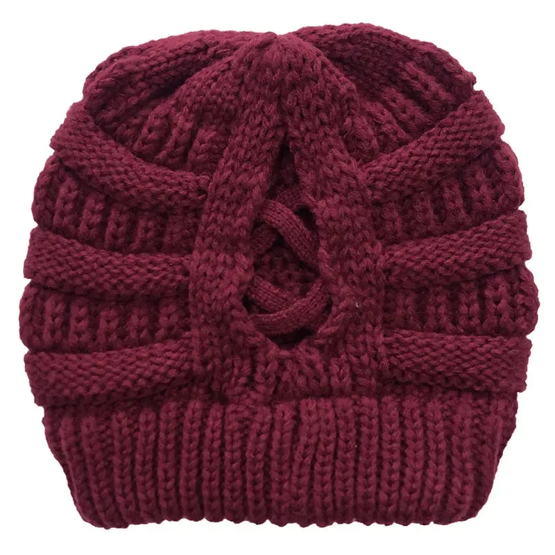 Bonnet Femme Hiver avec Ouverture pour Queue de Cheval - Pony