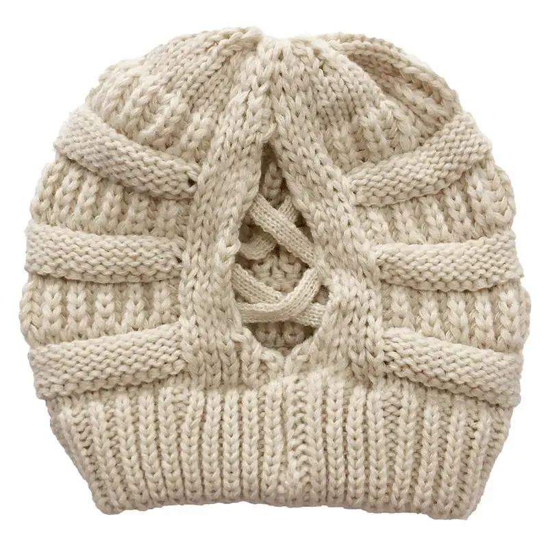 Bonnet Femme Hiver avec Ouverture pour Queue de Cheval - Pony