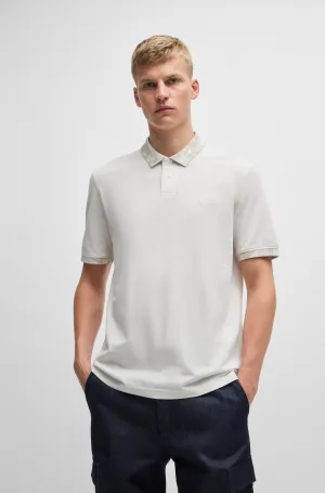Boss Cotton-Pique Polo Shirt With Camouflage-Print Trims - Men