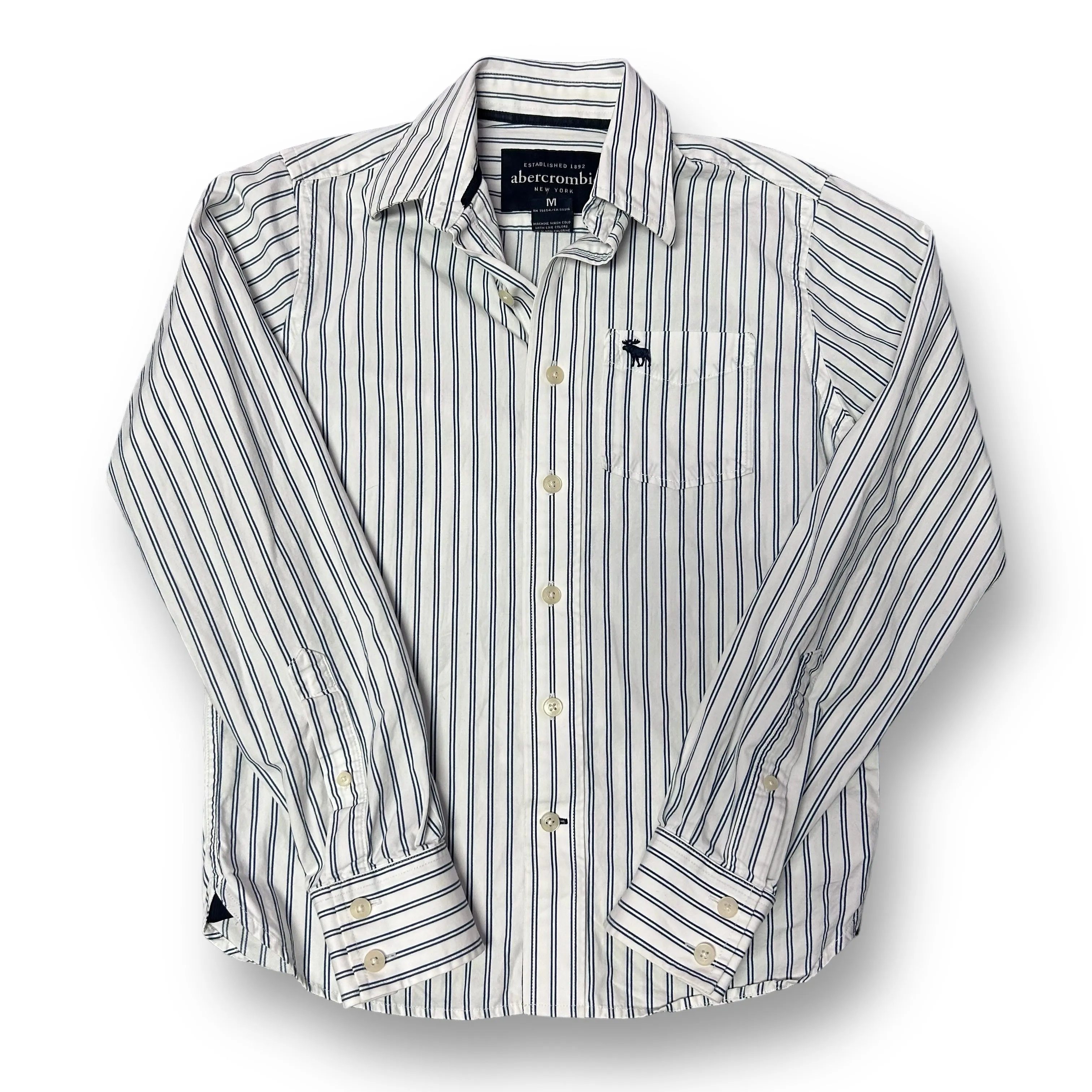 Boys Abercrombie Kids Size 12 Striped Long Sleeve Button Down Shirt