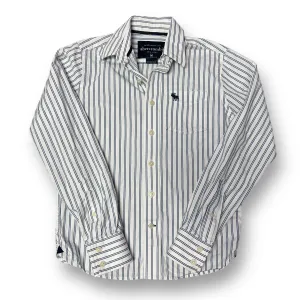 Boys Abercrombie Kids Size 12 Striped Long Sleeve Button Down Shirt