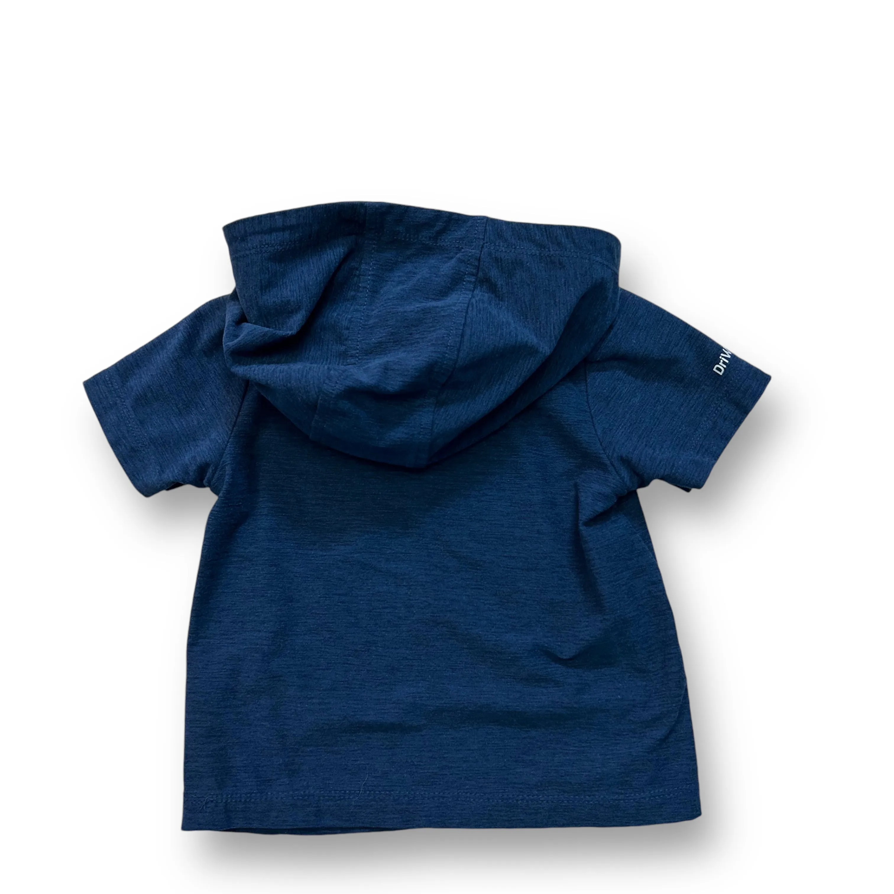 Boys Athletic Works Size 12 Months Navy Performance Short Sleeve Hooded Shirt