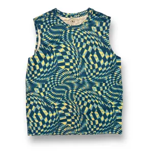 Boys Athletic Works Size 18 XXL Blue & Yellow Athletic Sleeveless Shirt