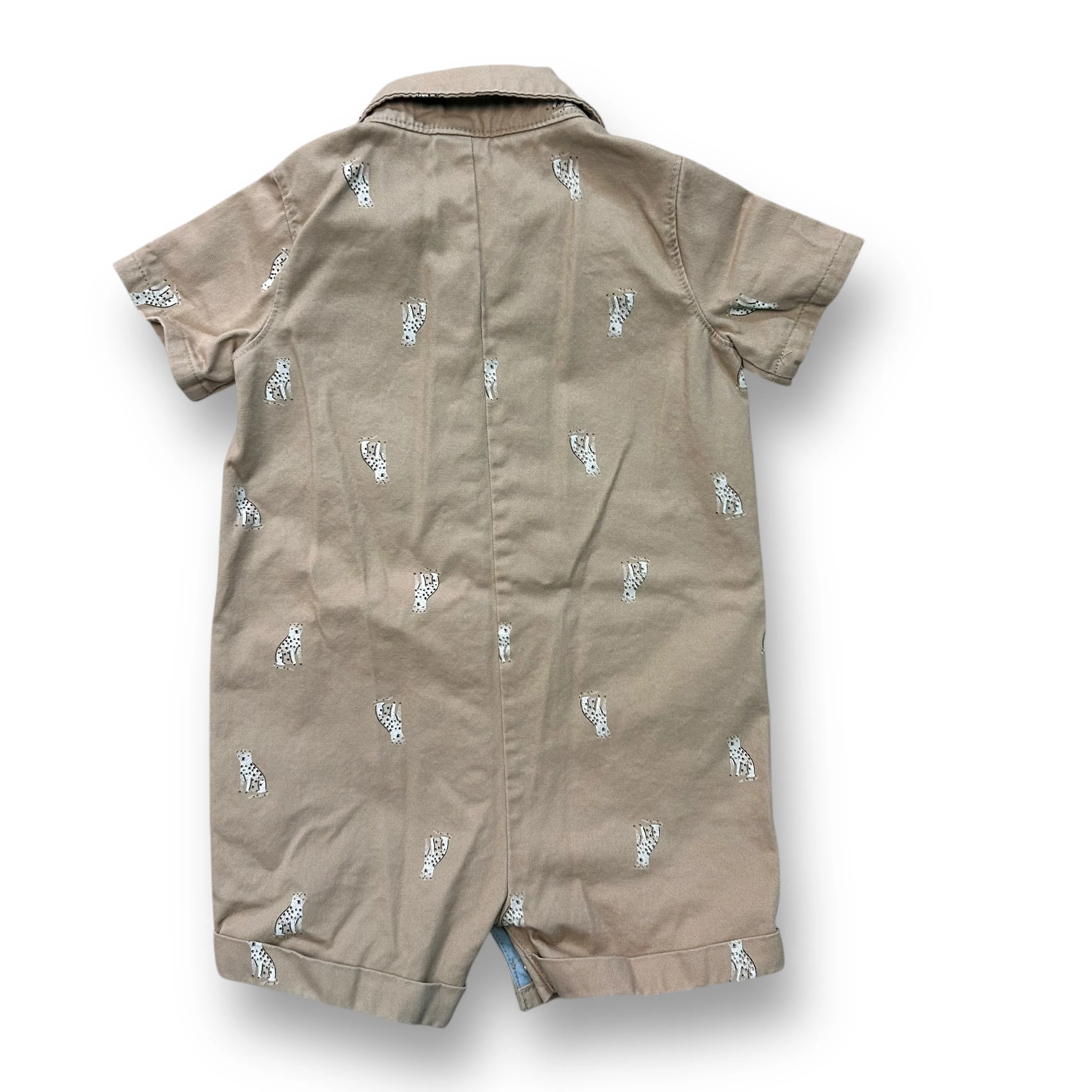 Boys Carter's Size 18 Months Khaki Snap Bottom Safari One-Piece