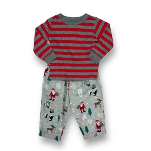 Boys Carter's Size 18 Months Red & Gray Holiday 2-Pc Pajamas