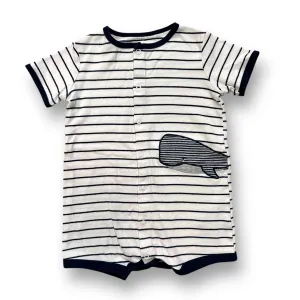 Boys Carter's Size 18 Months Striped Embroidered Whale Romper