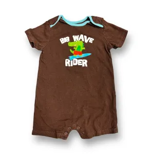 Boys Carter's Size 24 Months Brown Snap Bottom Alligator Romper