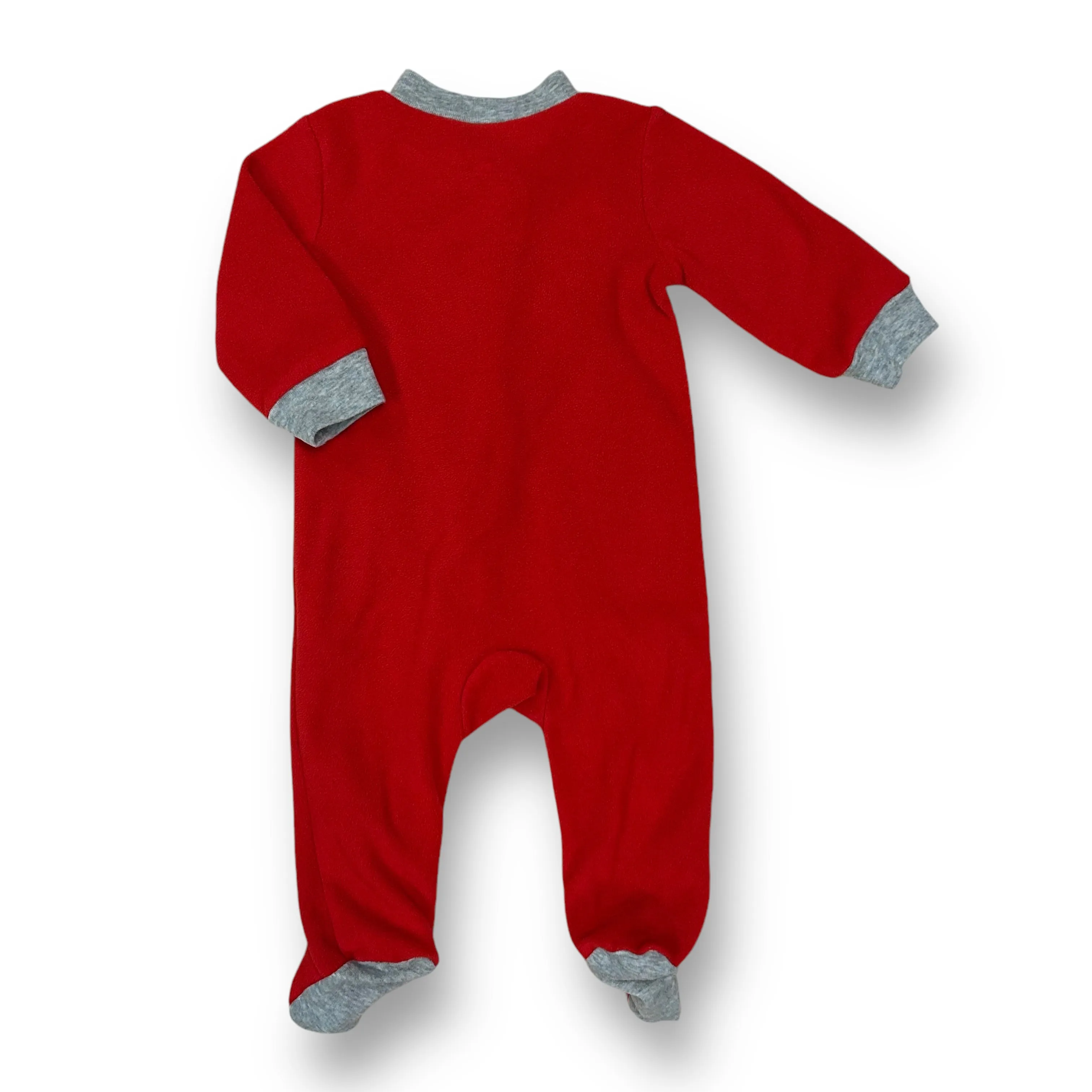 Boys Carter's Size 6 Months Red Fleece Reindeer Christmas Pajamas