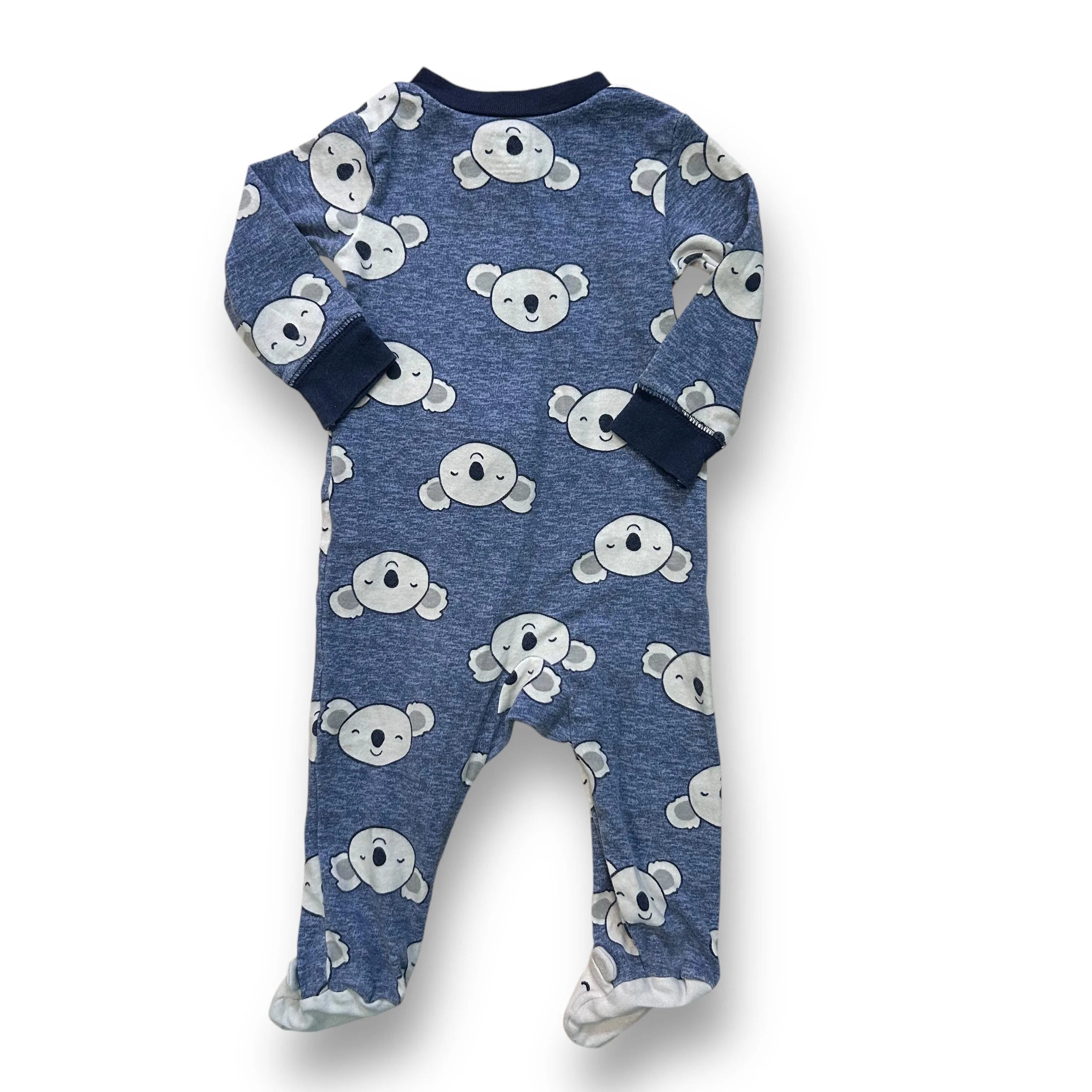 Boys Carter's Size 9 Months Heather Blue Koala Footie One-Piece