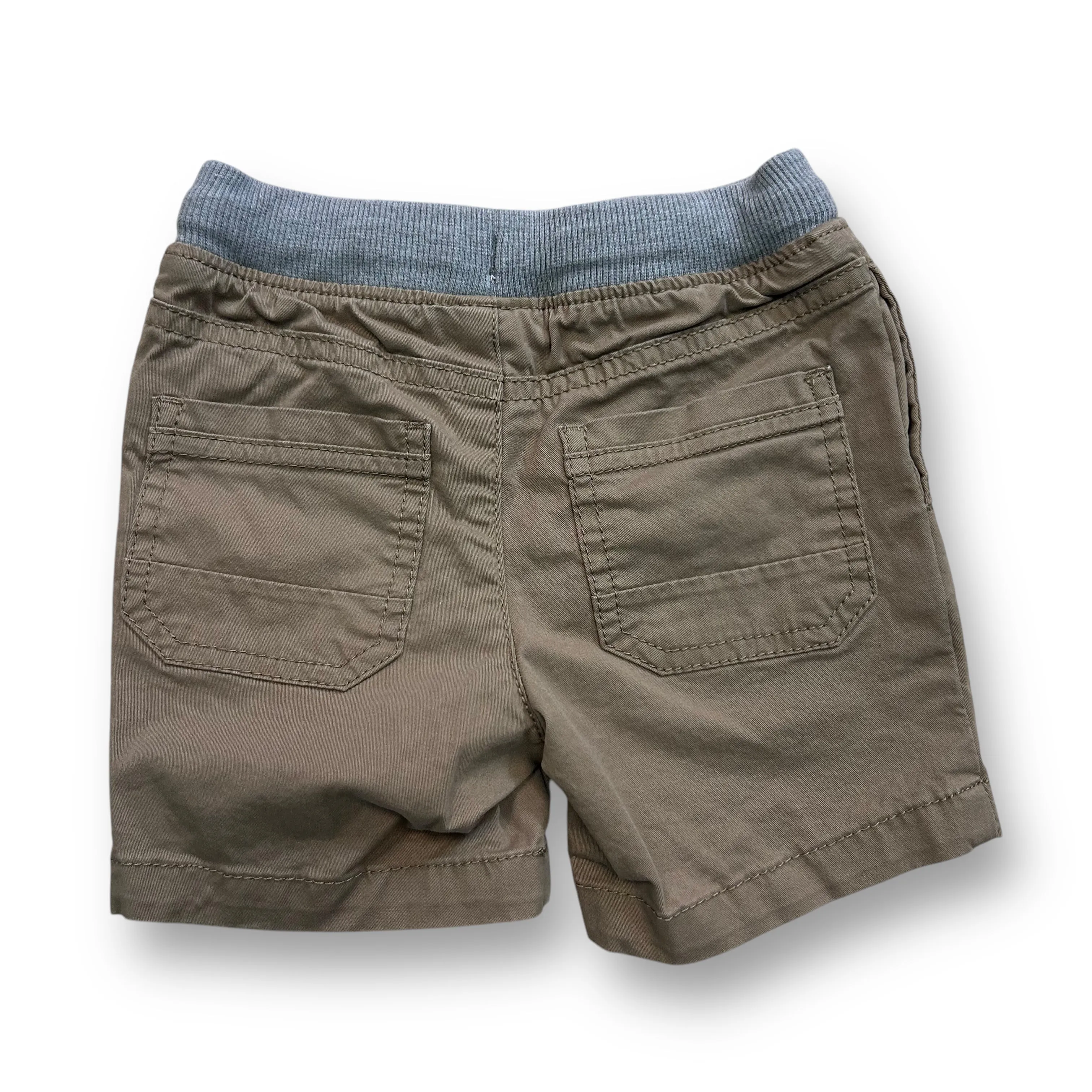 Boys Cat & Jack Size 18 Months Brown Khaki Elastic Band Shorts