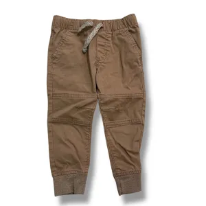 Boys Cat & Jack Size 2T Brown Khaki Elastic Waist Joggers