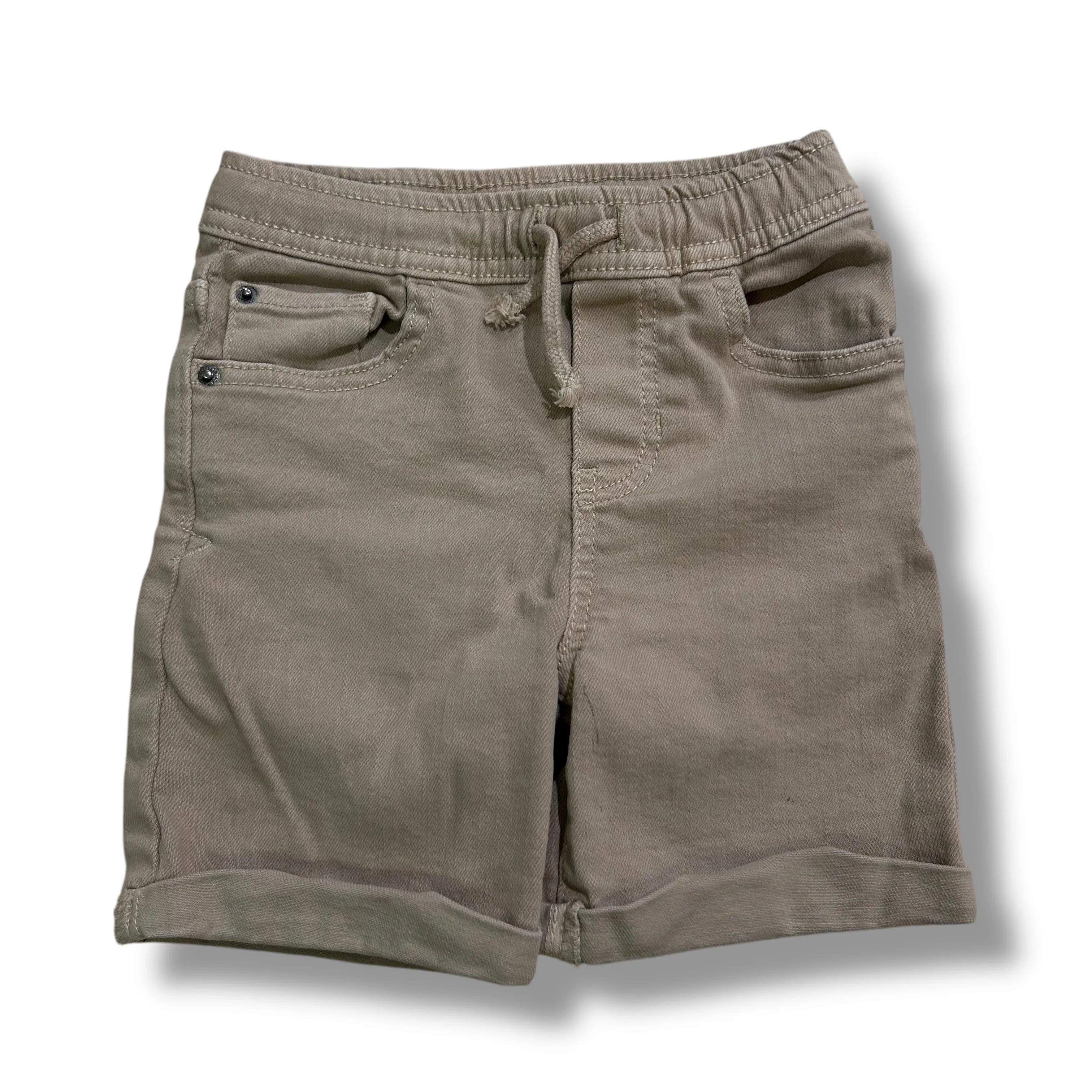 Boys Cat & Jack Size 3T Light Beige Denim Stretch Waist Shorts