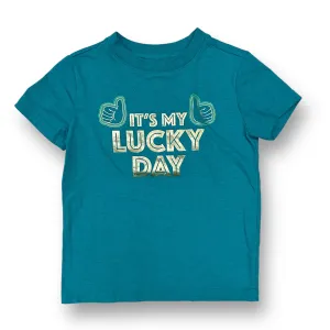 Boys Cat & Jack Size 4/5 XS Green St. Patty's Day Short Sleeve Shirt
