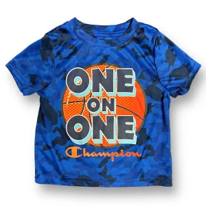 Boys Champion Size 18 Months Blue Camo Basketball Short Sleeve Shirt