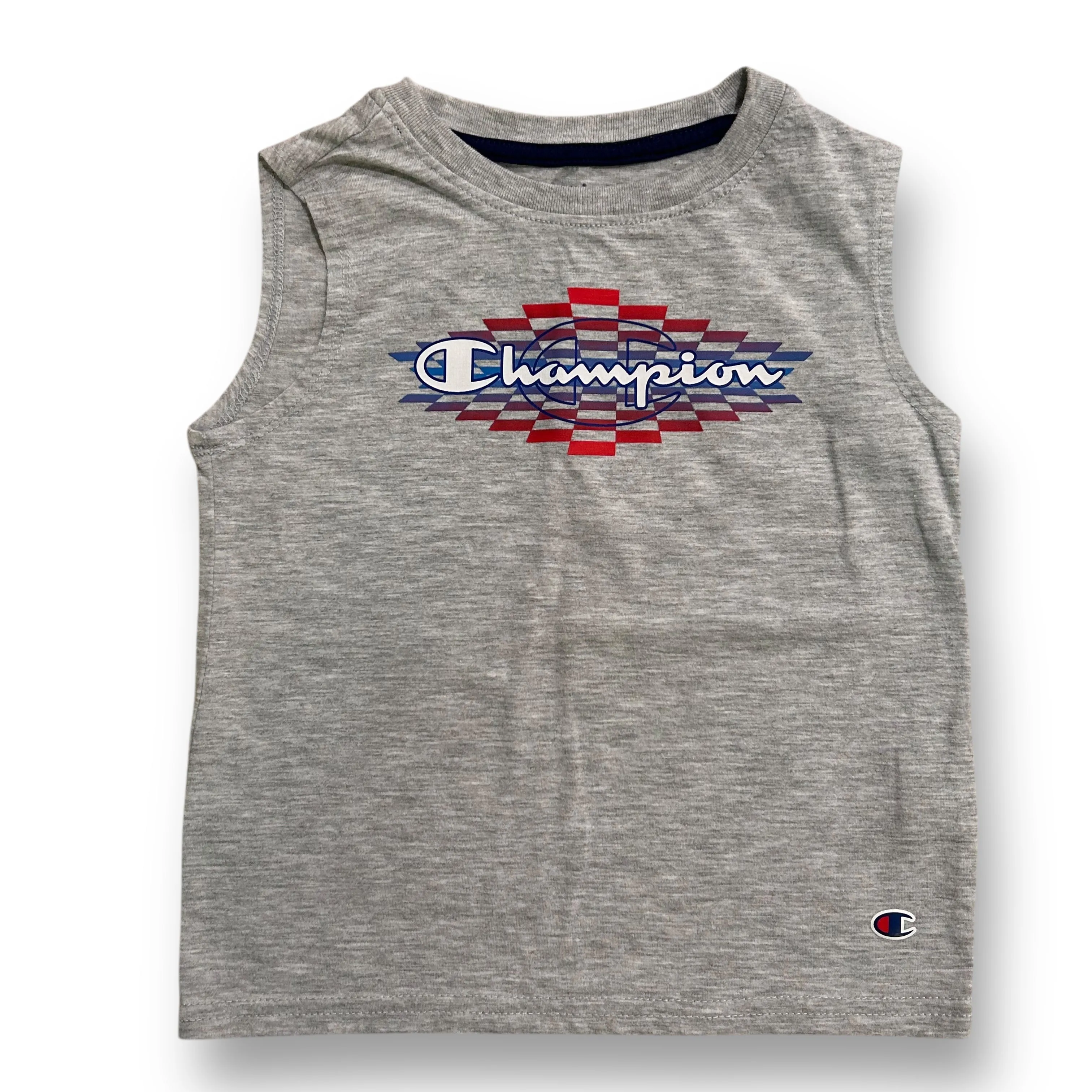 Boys Champion Size 4T Light Gray Graphic Print Tank