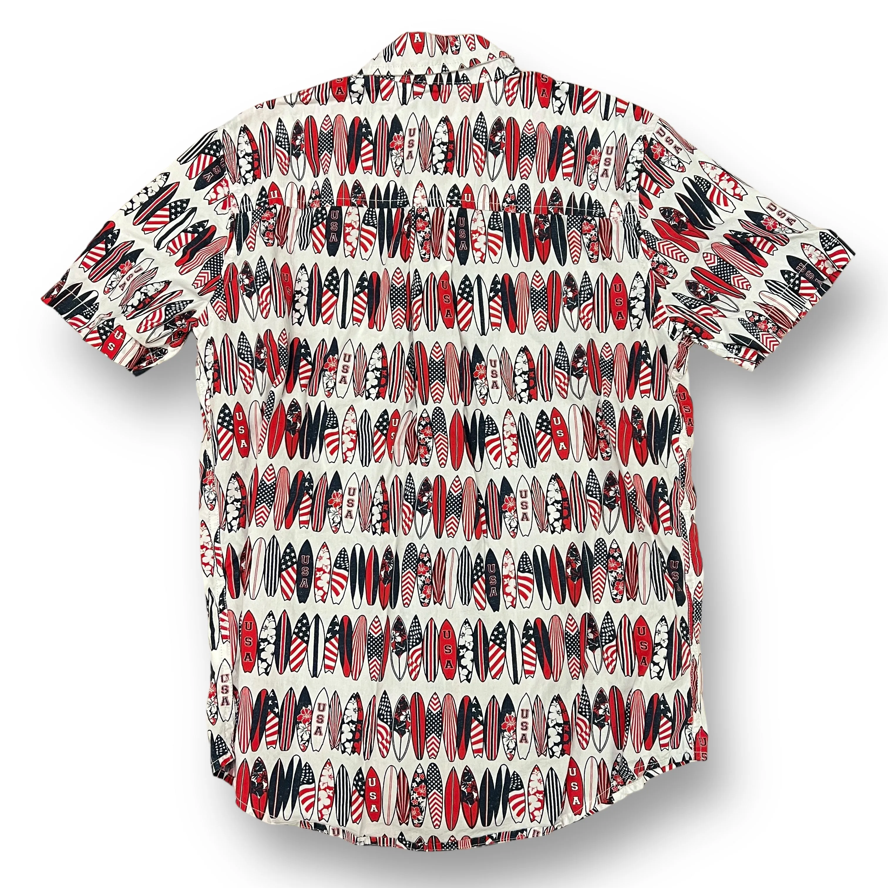 Boys Children's Place Size 14 Red White & Blue USA Button Down Shirt