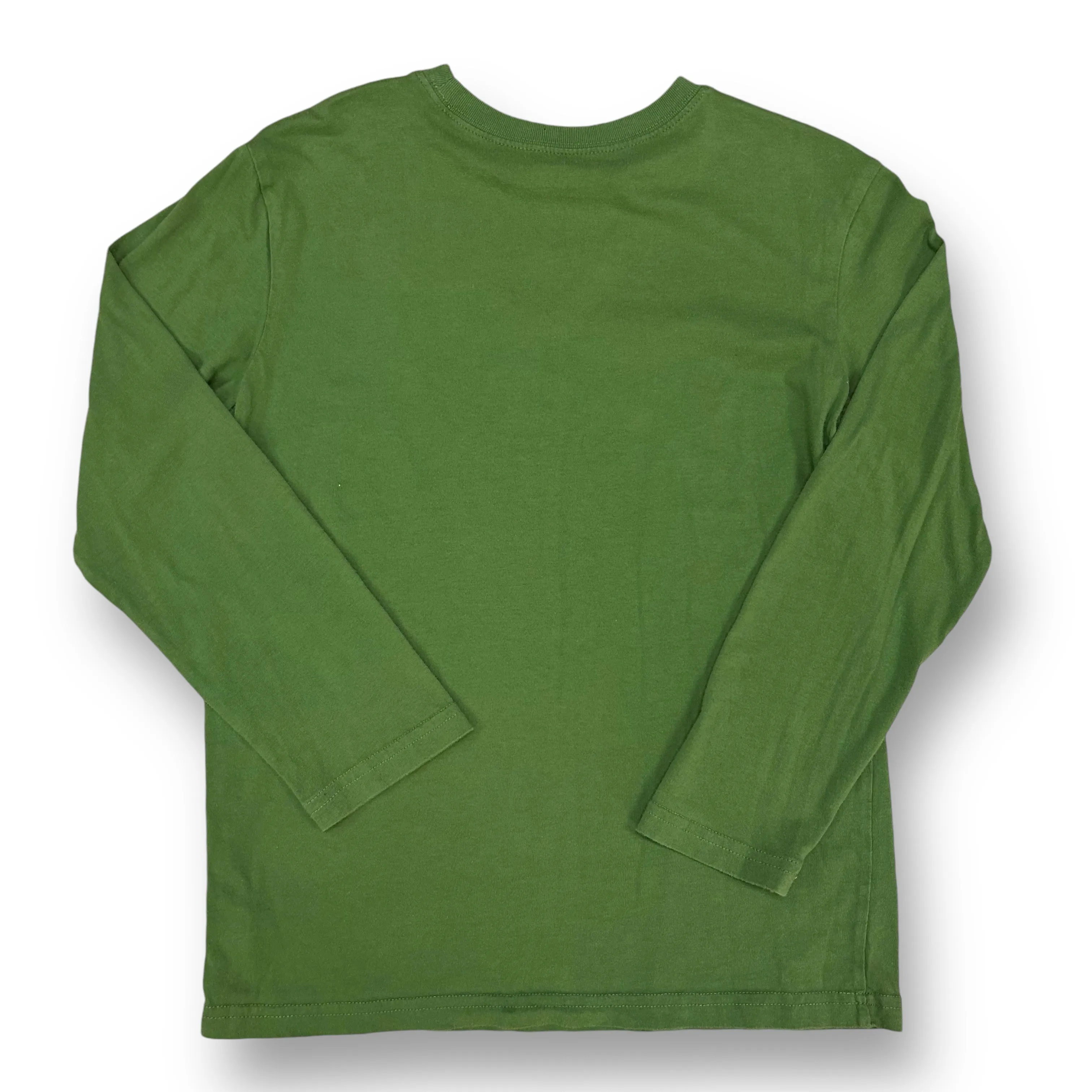 Boys Children's Place Size 7/8 M Green 'Dude' Long Sleeve Shirt