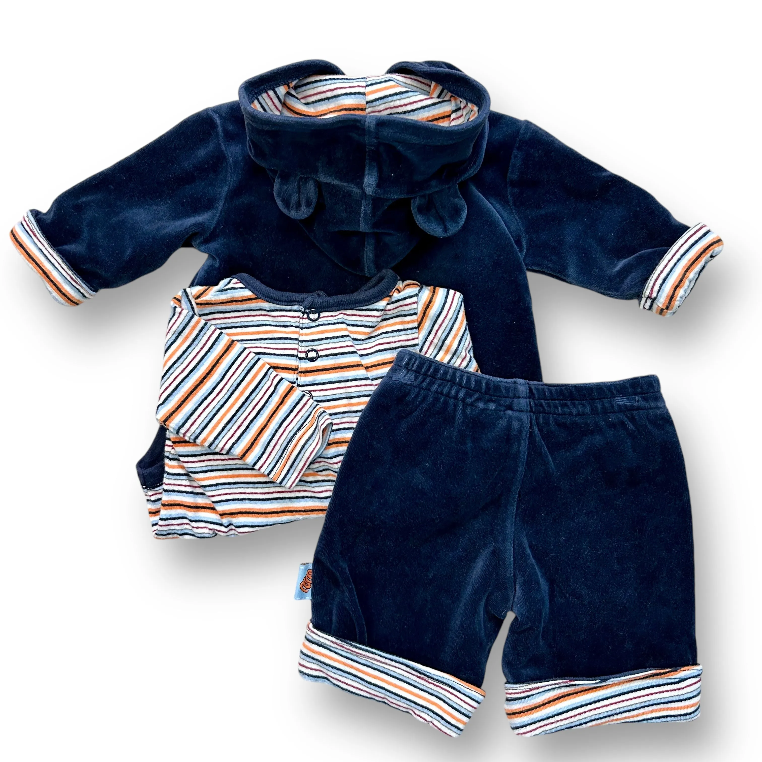 Boys Disney Baby Size 0-3 Months Velour Winnie the Pooh Tigger 3-Pc Outfit
