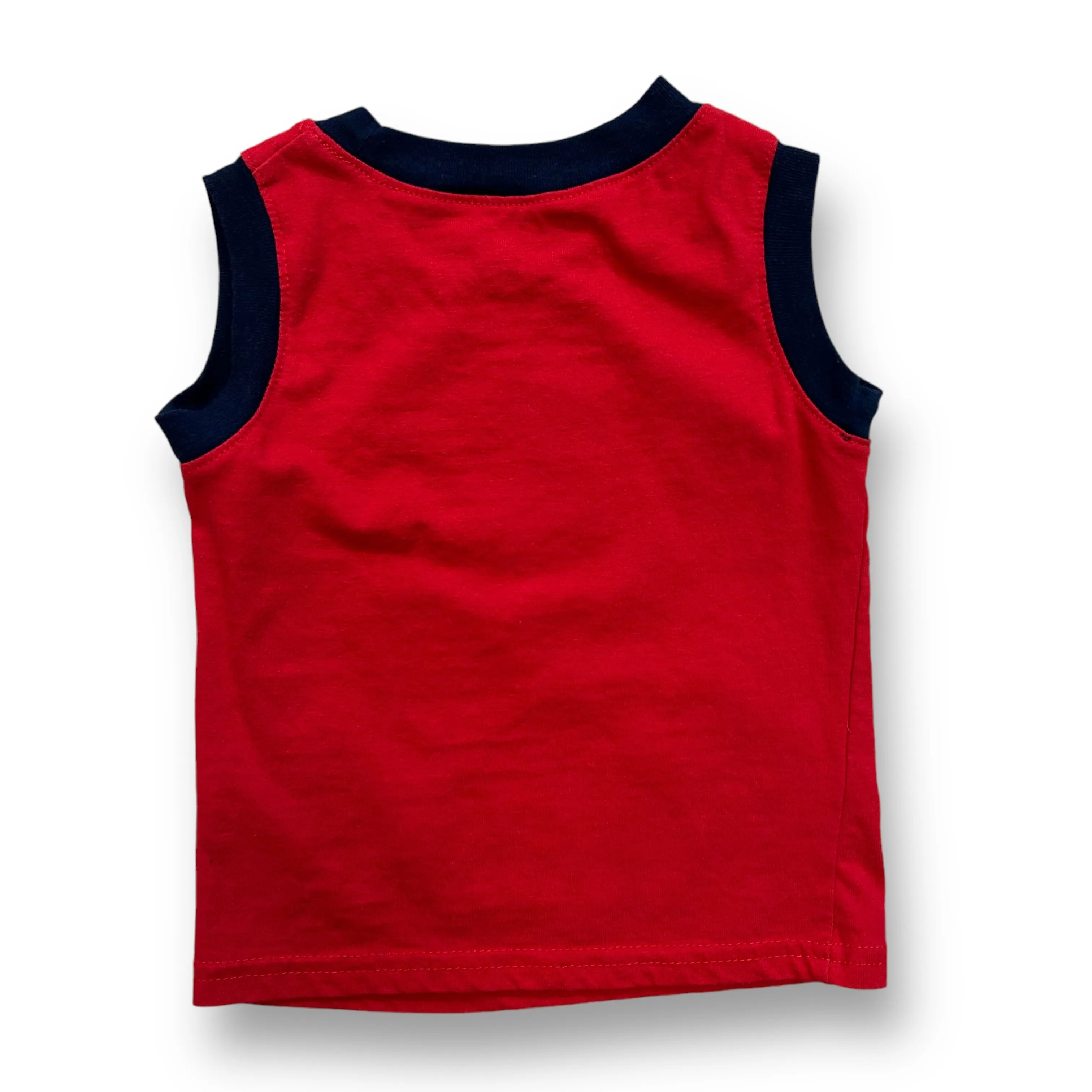 Boys Disney Baby Size 12 Months Red Embroidered Mickey Tank