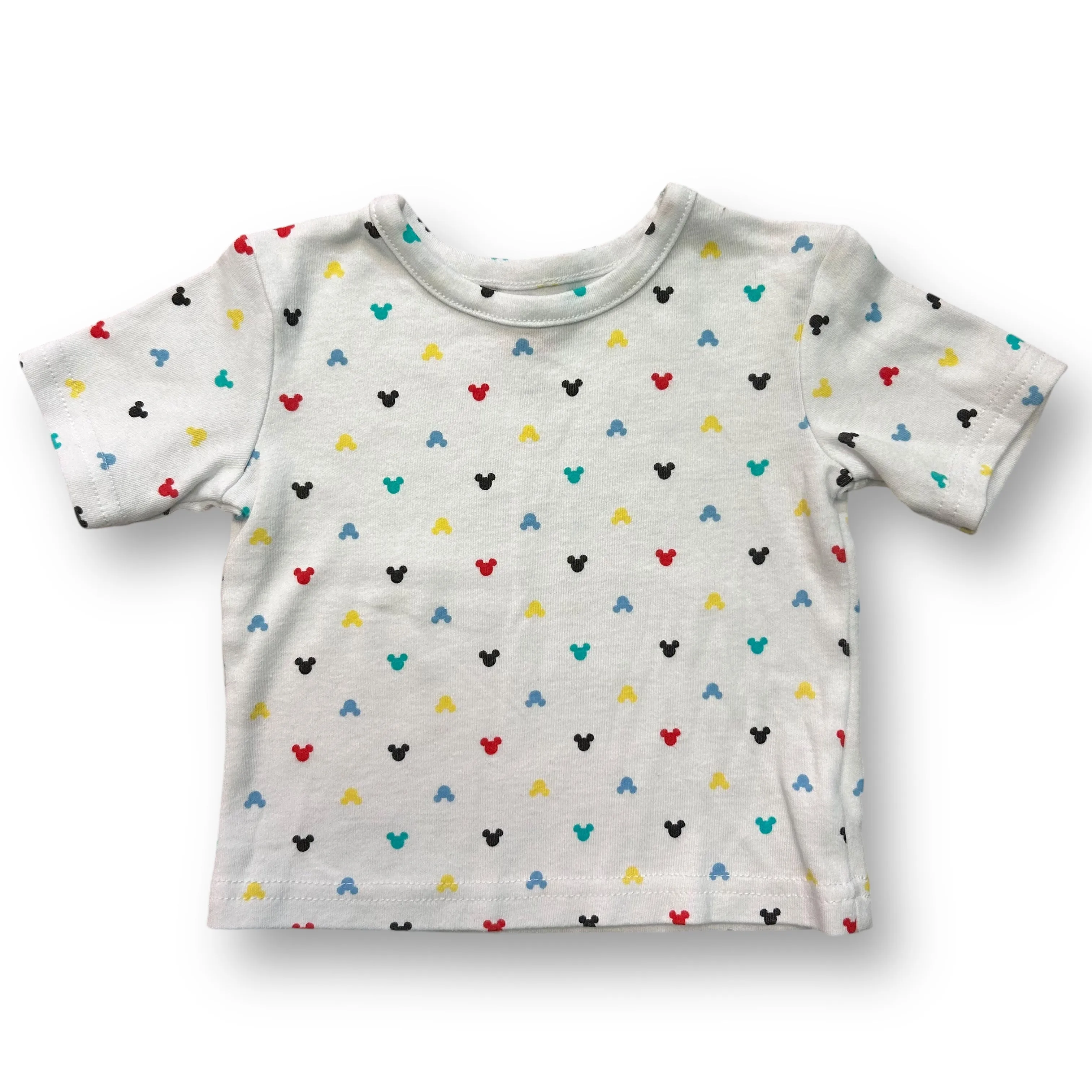Boys Disney Baby Size 12 Months White Print Mickey Mouse T-Shirt