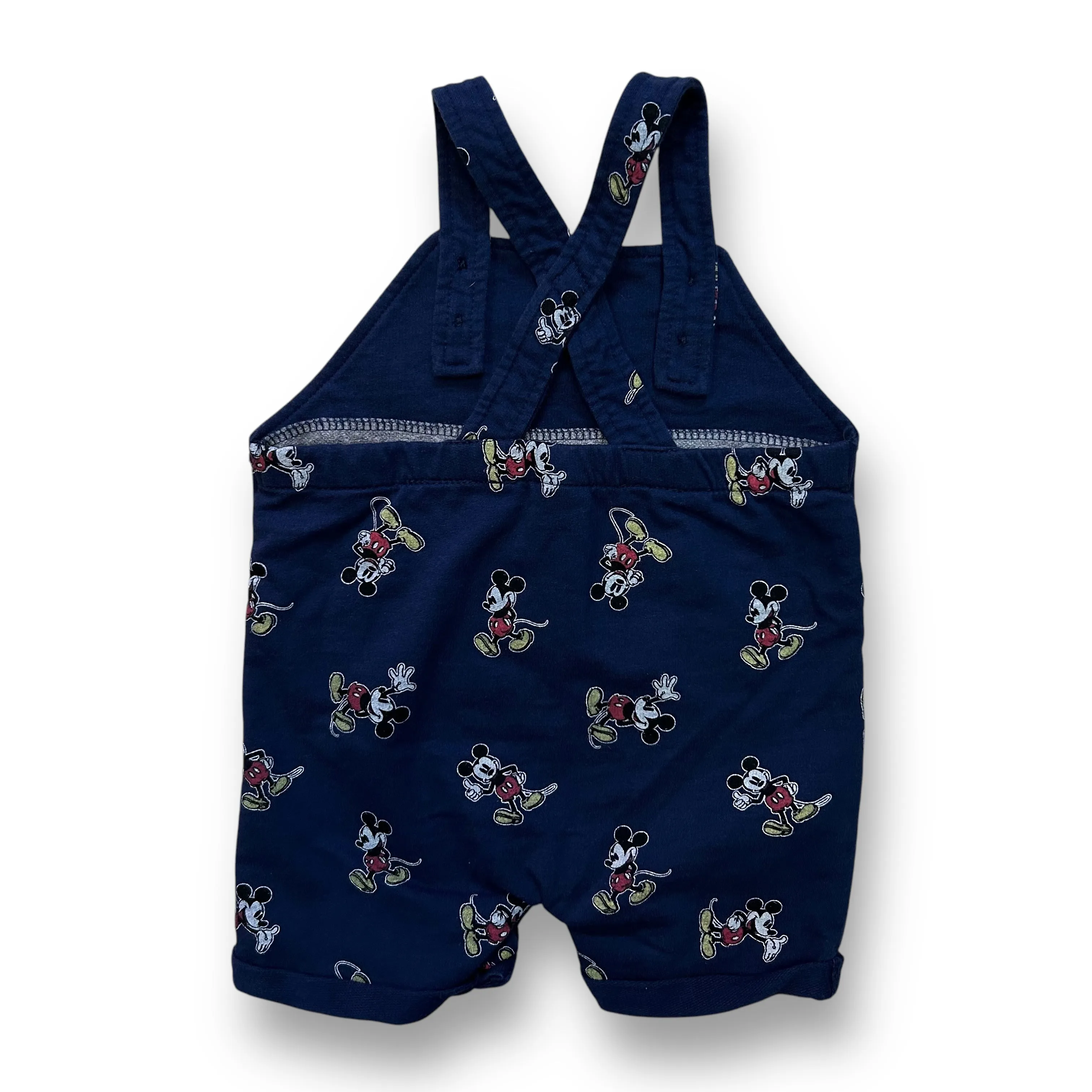 Boys Disney Size 18 Months Navy Mickey Snap Bottom Shortalls