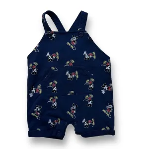 Boys Disney Size 18 Months Navy Mickey Snap Bottom Shortalls