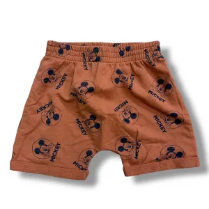 Boys Disney Size 3T Mickey Mouse Burnt Orange Pull-On Comfy Shorts