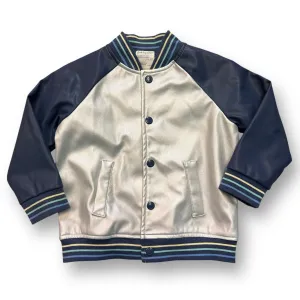 Boys First Impressions Size 24 Months Blue & Silver Button Up Jacket