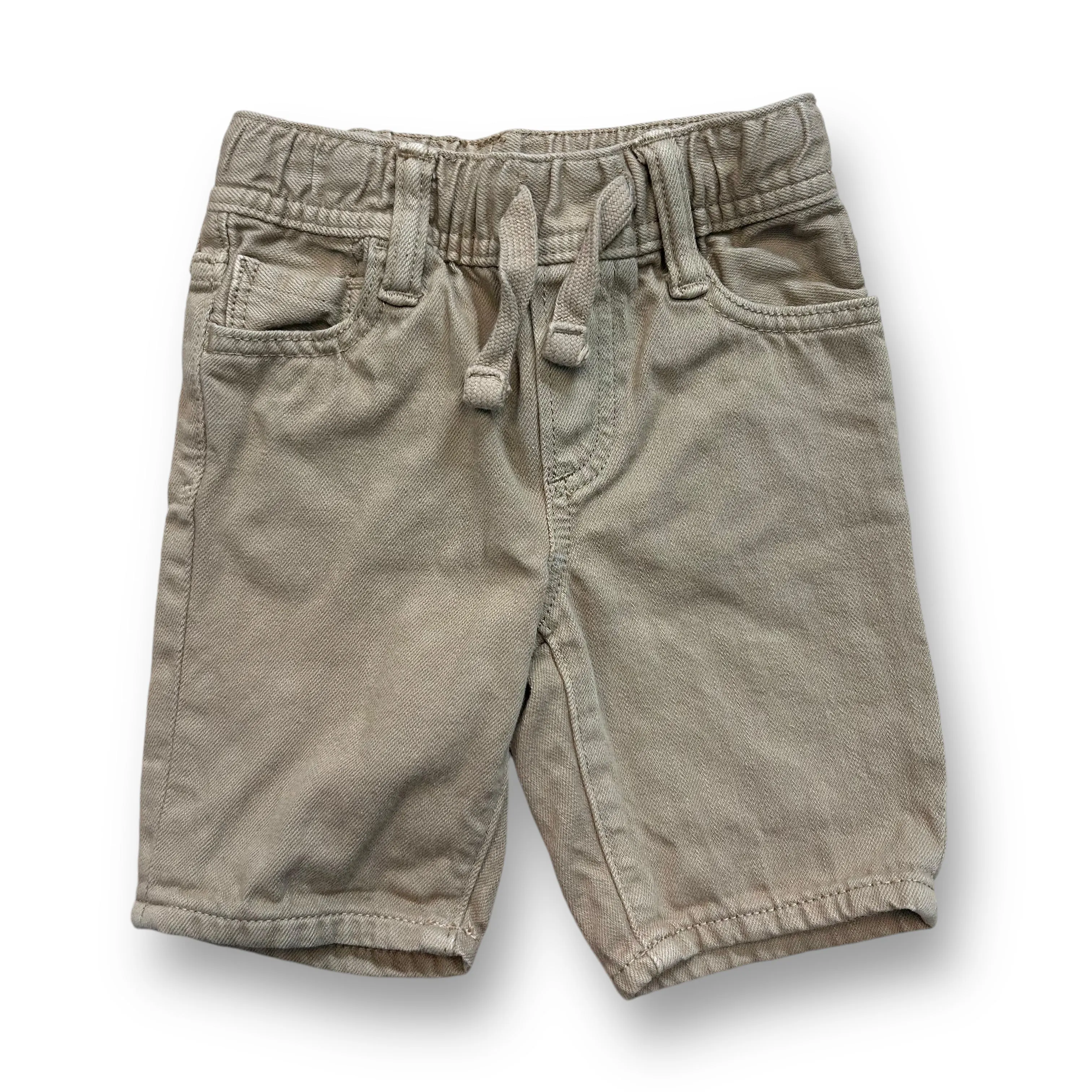 Boys Gap Size 18-24 Months Beige Denim Elastic Waist Shorts