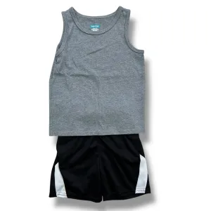 Boys Garanimals Size 2T Black & Gray Tank and Athletic Shorts Outfit