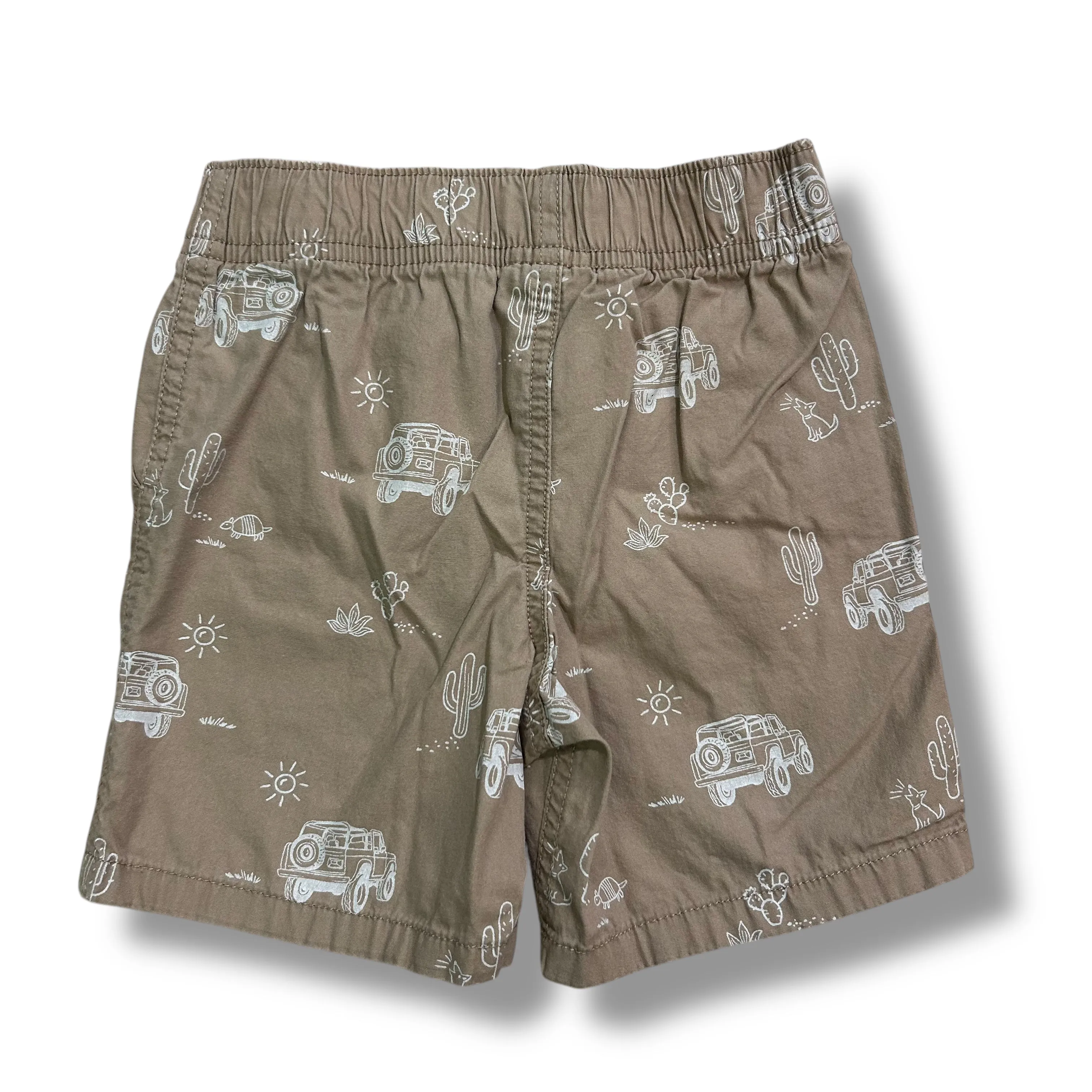 Boys Garanimals Size 2T Lightweight Khaki Print Pull-On Shorts
