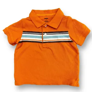 Boys Gymboree Size 2T Orange Striped Polo Shirt