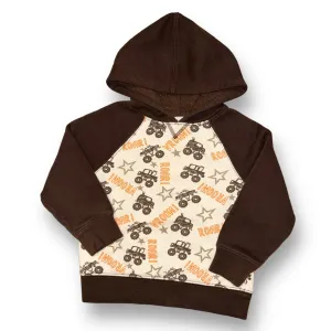 Boys Jumping Beans Size 2T Beige & Brown Pocket Monster Truck Hoodie