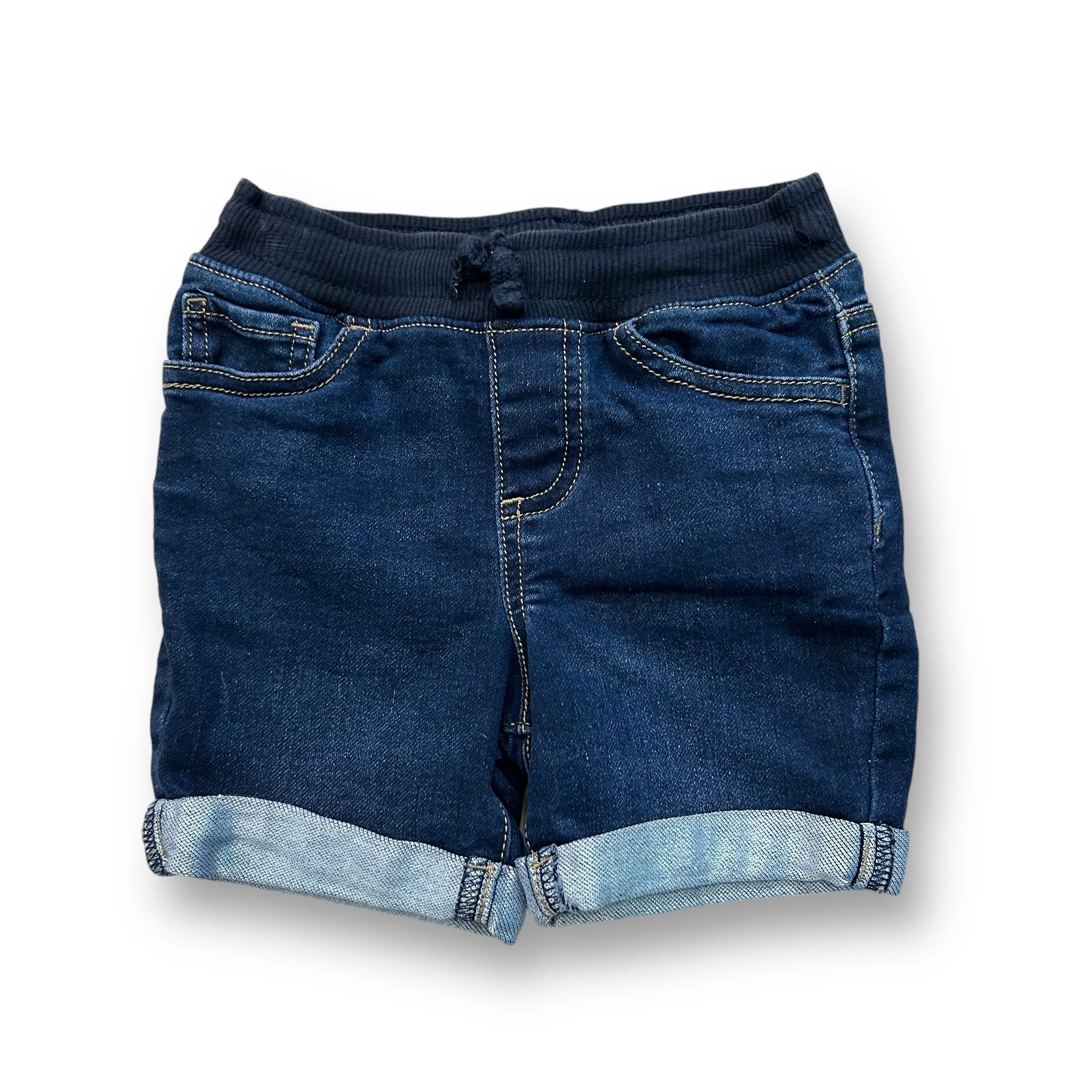 Boys Jumping Beans Size 2T Denim Elastic Waist Cuffed Shorts