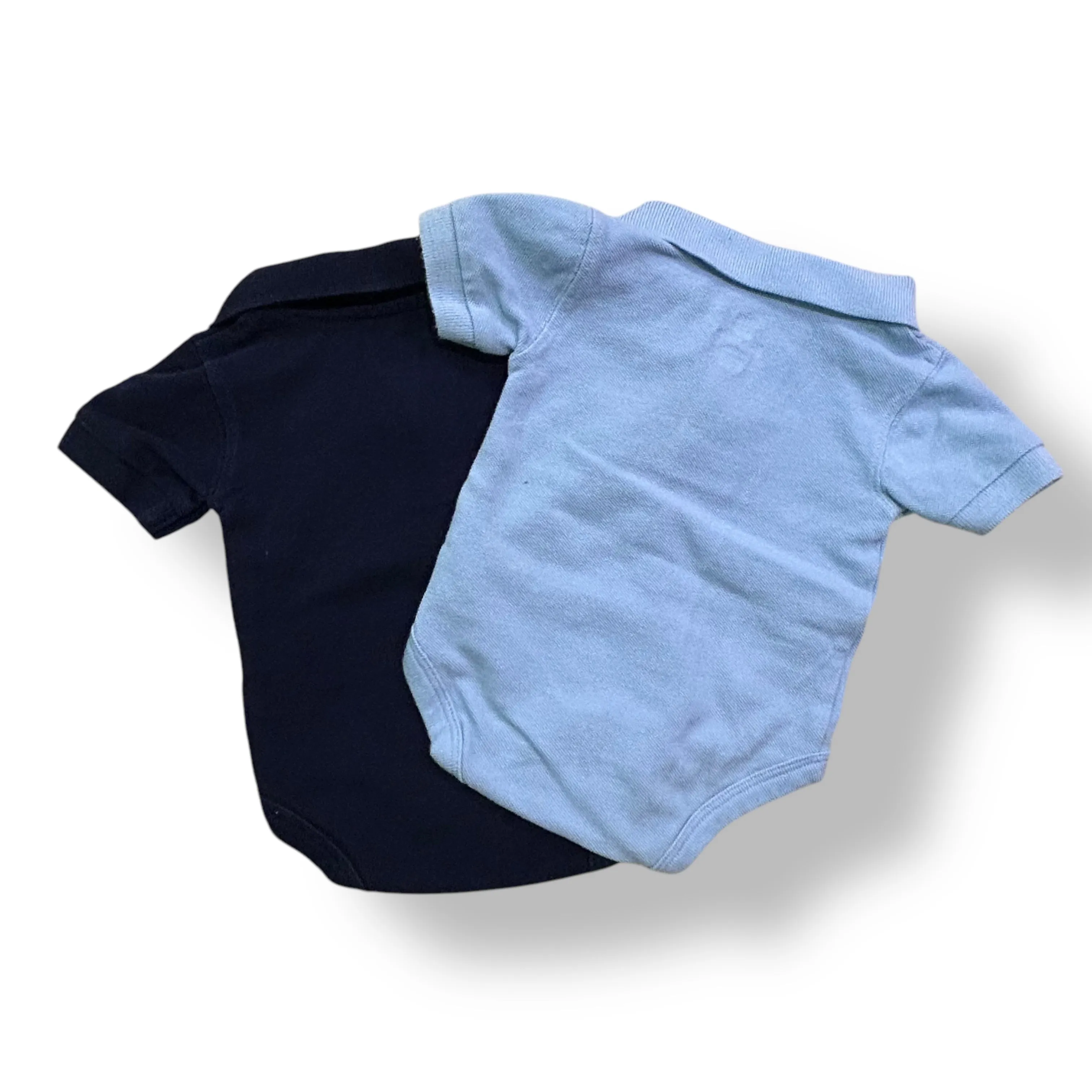 Boys Koala Baby Size Newborn Navy & Light Blue 2-Pack Polo Shirts