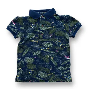 Boys Mayoral Size 12 Months Navy Tropical Print Polo Shirt