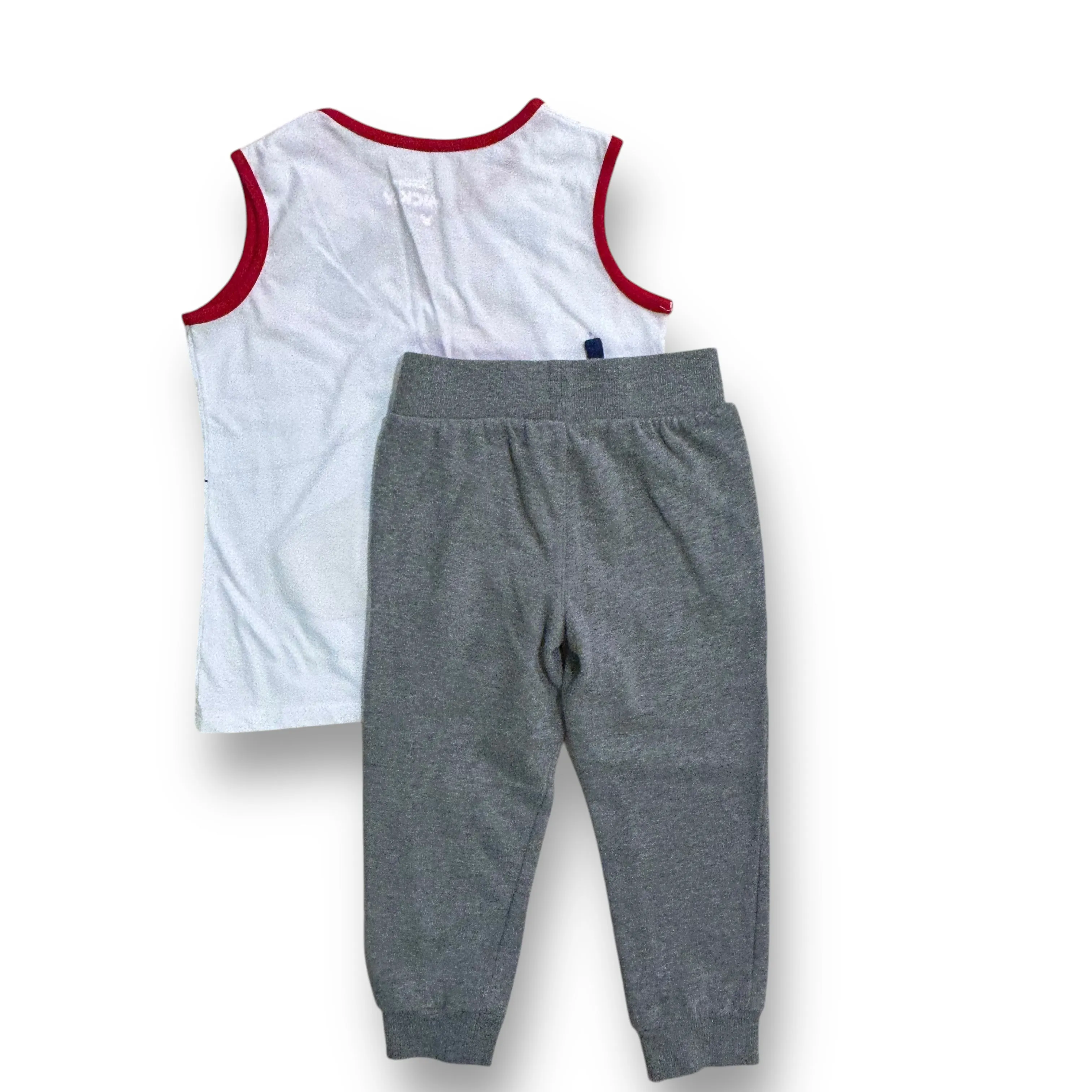 Boys Mickey Mouse Size 4 2-Pc Tank and Gray Sweatpants Outfit