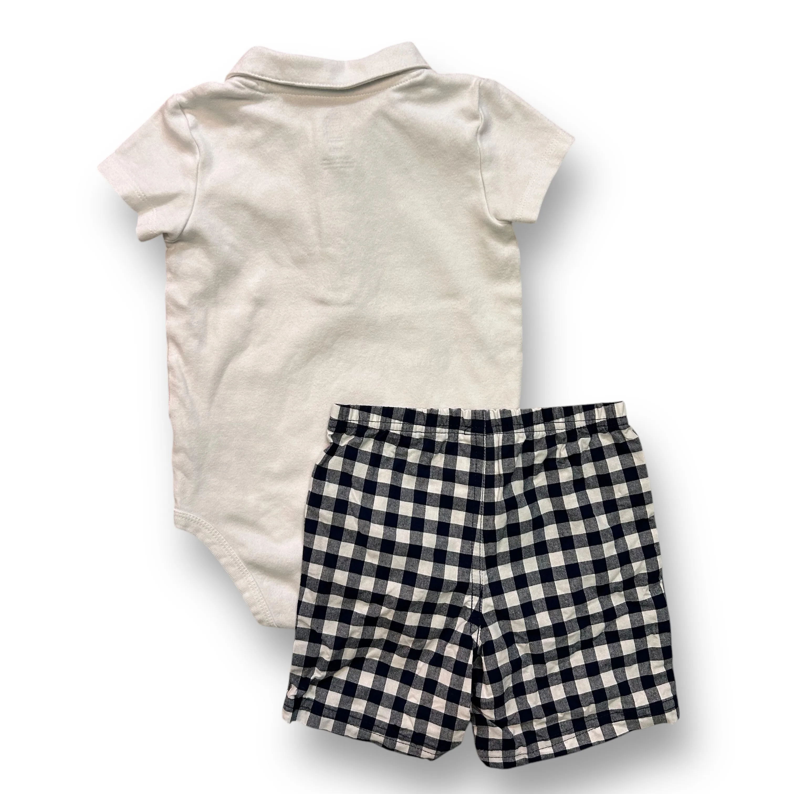 Boys Mix & Match Size 18 Months 2-Pc Checkered Shorts and Polo Outfit