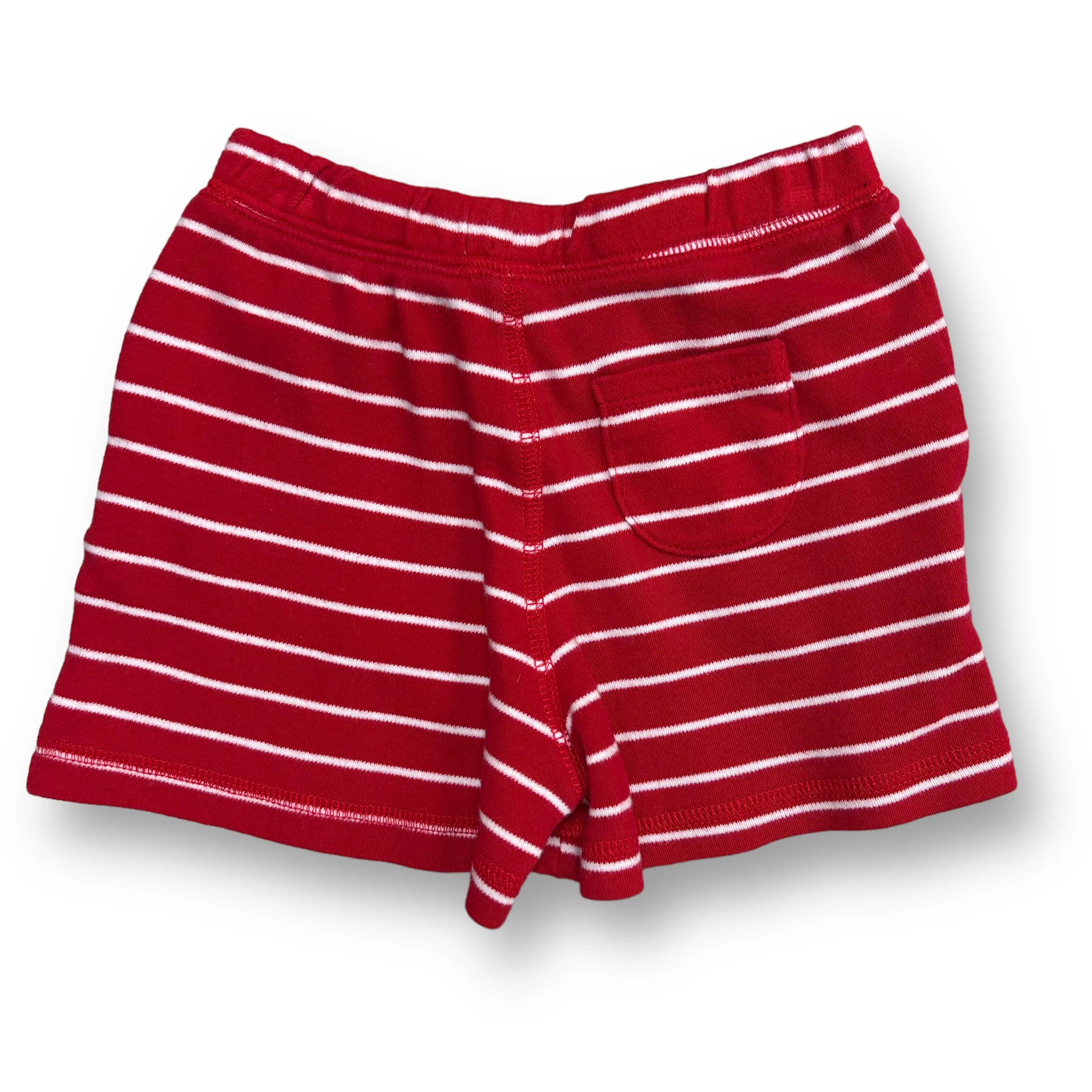 Boys Mudpie Size 24 Months Red Striped Sweat Shorts