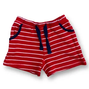 Boys Mudpie Size 24 Months Red Striped Sweat Shorts