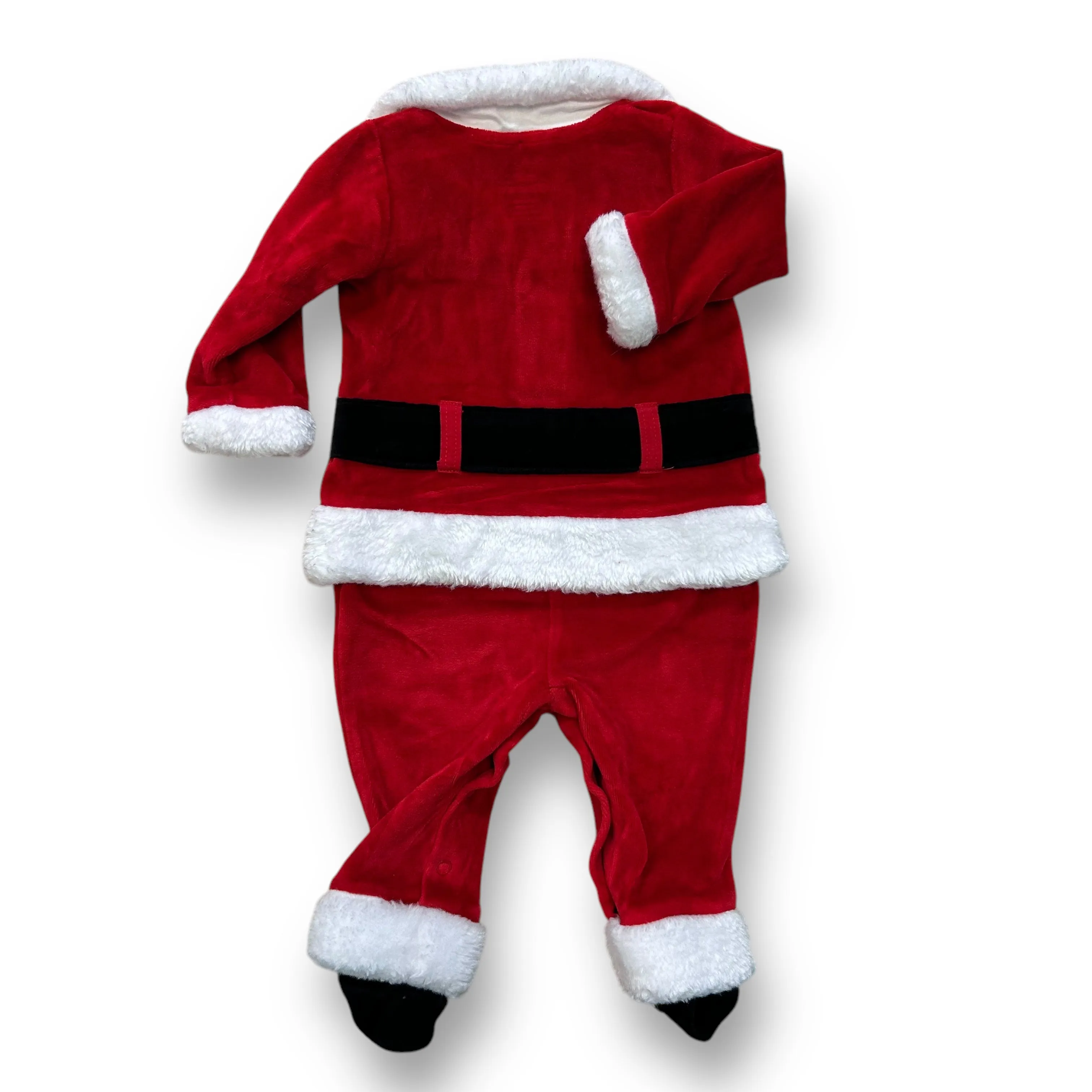 Boys Okie Dokie Size 6 Months Red Velvet Button Top Santa Suit